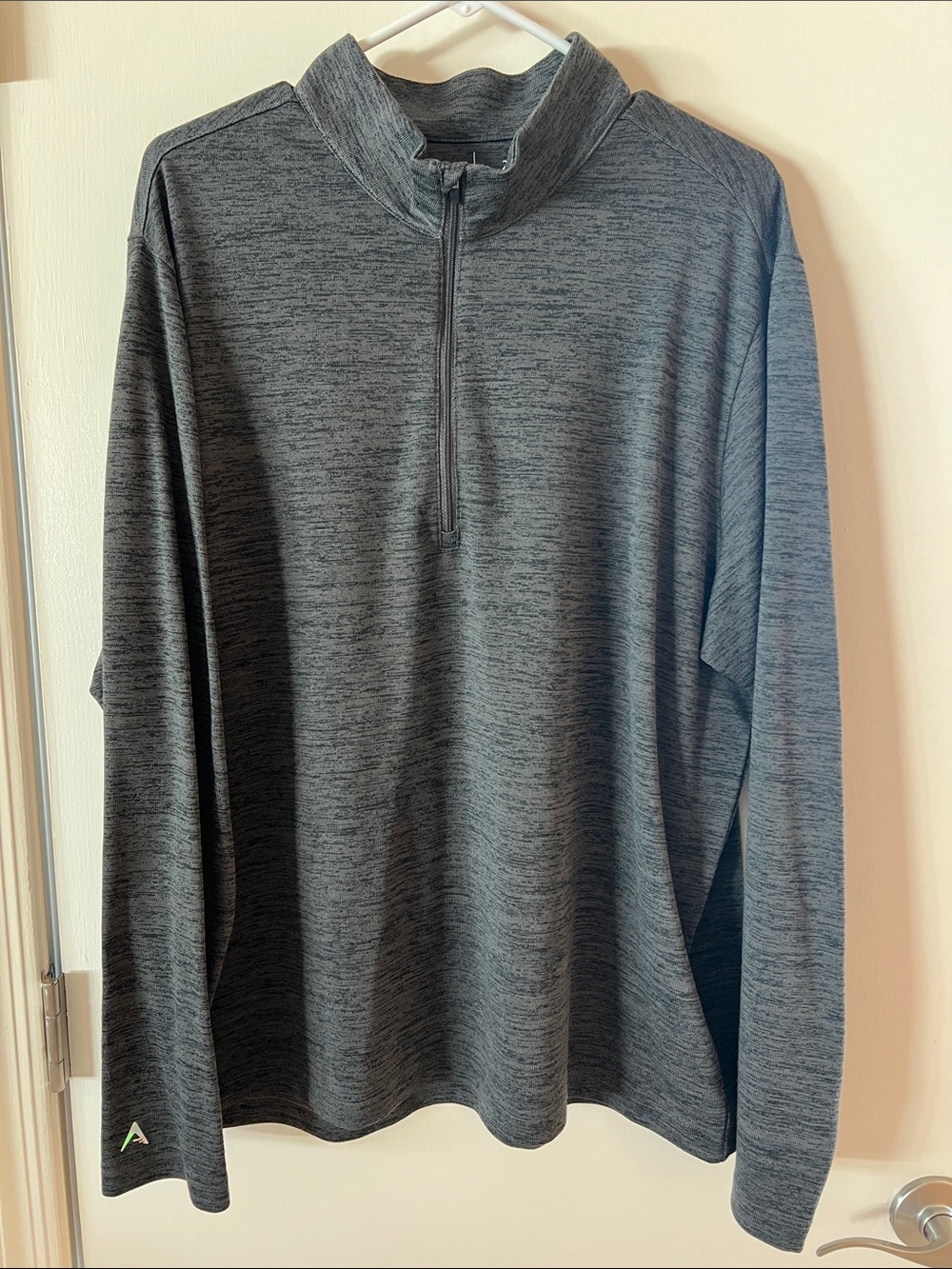 Antigua Heathered Charcoal Quarter-Zip Pullover